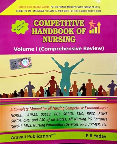 PR Yadav - Competitive Handbook of Nursing - Vol 1 + 2 + 3 - 5th Premiere Ed. - Set of 3 Books - 2024 - [ORIGINAL BOOKS-TOP GRADE PAPER & PRINT] Updated for 2025 Exams