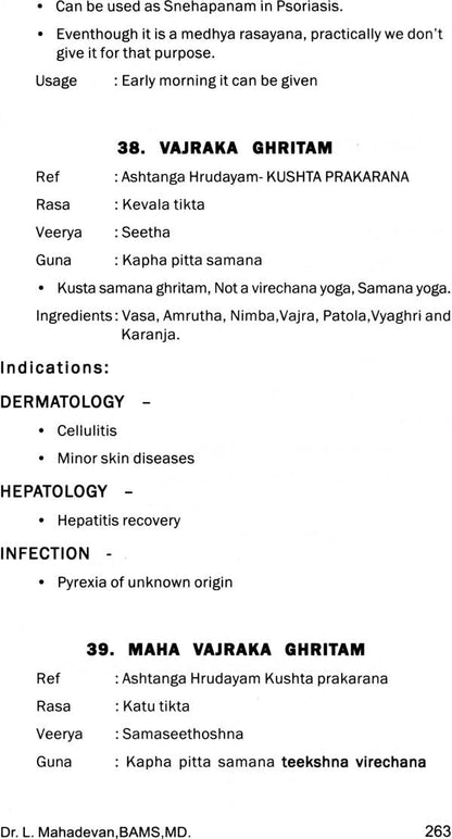 Critical Analysis of Ayurvedic Formulations (Sahasrayoga and Other Samhitas)