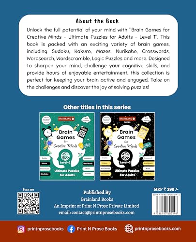 Brain Games for Creative Minds - Ultimate Puzzles for Adults - Level 1