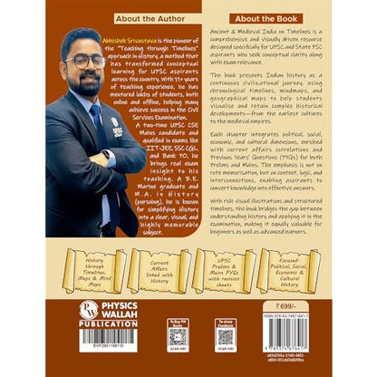 PW UPSC Books 2026 – Ancient & Medieval Indian History Handwritten Notes for UPSC Prelims & Mains GS Paper 1 | Timelines, Maps & Mind Maps | By Abhishek Srivastava Sir | Timelines Series