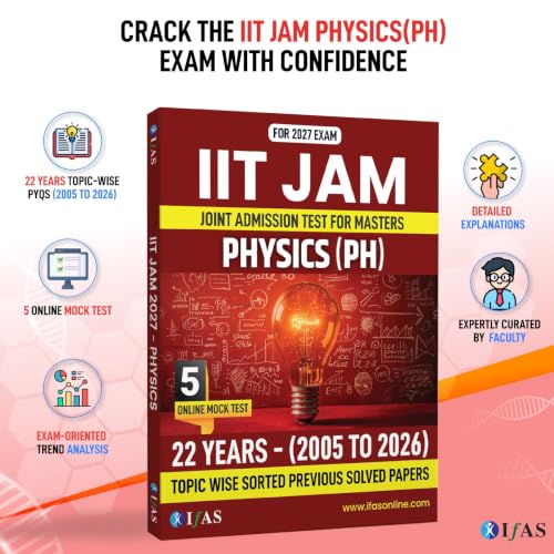 IIT JAM Physics PYQ Book | 22 Years (2005 -2026) Previous Years Solved Papers With Detailed Solutions | Topic wise & Chapter wise Sorted | Best IIT JAM Physics Book for 2027 Exam Preparation | IFAS