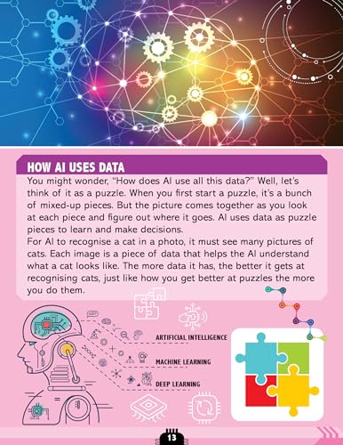 Artificial Intelligence Activity Book for Kids Age 7+ | My Journey into Artificial Intelligence | Fun & Educational Activities about AI, Computers, Machine Learning, Robots, and Voice Assistants