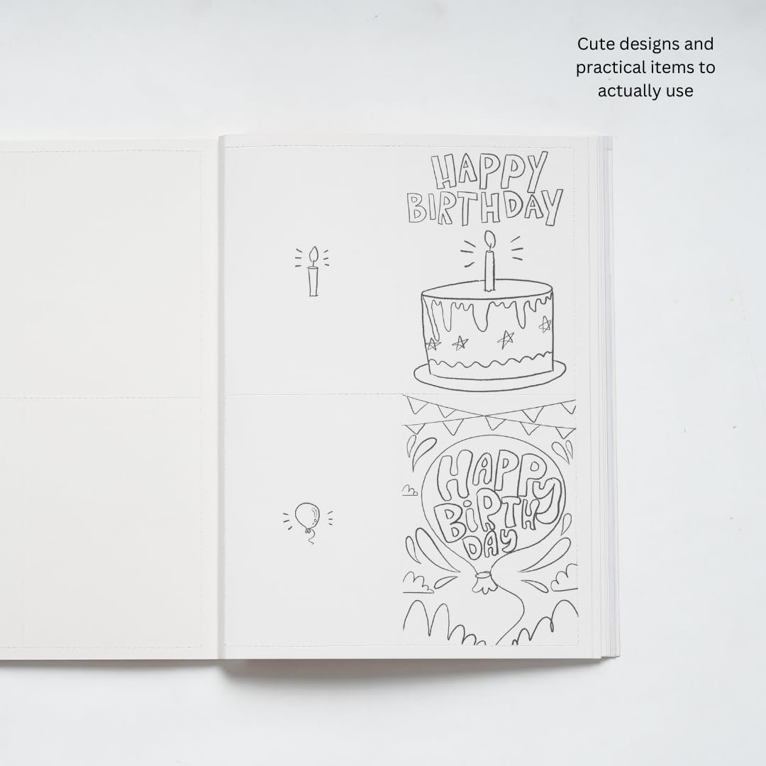 Colour and Create | Tear Out 61 items | DIY coloring book | Photo Frames, Ludo, Bookmarks, Stickers, Greetings Cards, and more | Craft Book | Colouring Book | Art Book