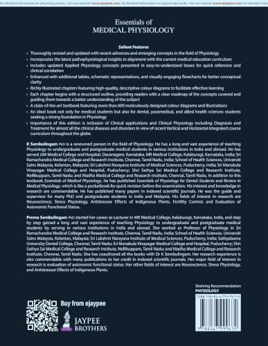 Essentials of Medical Physiology, 11/E for MBBS Students | Revised Textbook with Case Scenarios, MCQs, Viva Voce Qs and FAQs | Free Companion Book: Review of Medical Physiology: 1