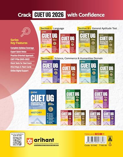 Arihant CUET UG 2026 Political Science Chapterwise Notes & Question Bank | Based on NTA Test Pattern | 1000+ NCERT-Based MCQs, Mind Maps, Flash Cards ... 2025 Solved Paper & Online Digital Support