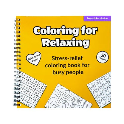 Coloring for Relaxing : Stress-relief premium quality easy coloring book for busy adults | Ages 3 to 70 | Premium 150GSM paper | Thick bond paper