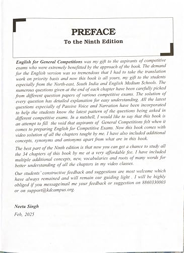 Neetu Singh Vol-1 | English for General Competitions | Updated 2025 Edition | KD Publication | Best For All Government Exams