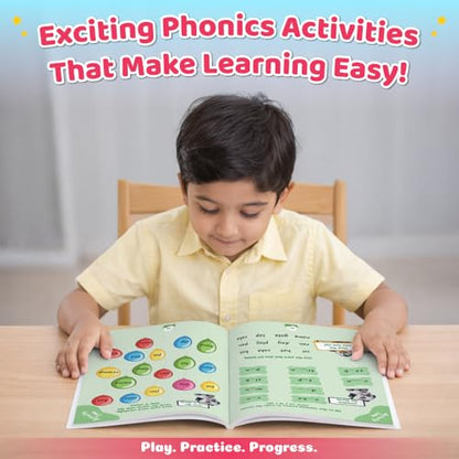 My First 1200 Phonics Activity Book For Kids | Learn Word Families, Short & Long Vowels, Alphabet & Special Sounds, Blending, Word Formatting & Sight Words | Montessori Activity Book For Kids