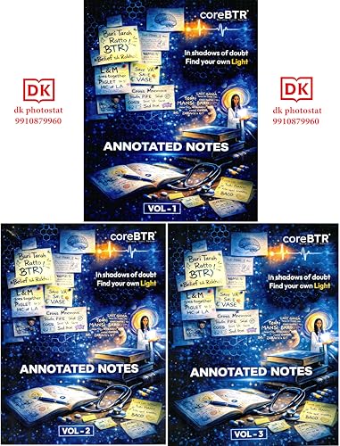 Core BTR Annotated Notes 3.0, Latest Edition 2026-2027, Set of 3 Books, for NEET PG, INICET, FMGE