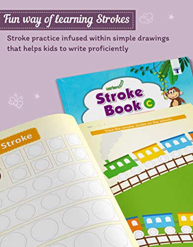 Nurture Pattern Writing And Stroke Books For Kids | 2 To 5 Year | Practice Standing And Sleeping Lines, Curves, Abcd Alphabet Tracing | Includes Colourful Pictures, Activities | Set Of 3 [Paperback]