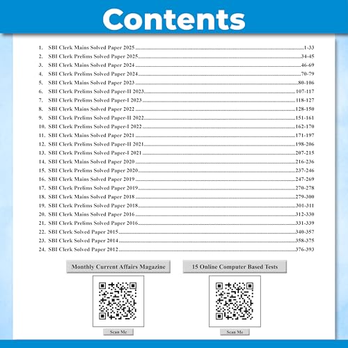 PW 24 SBI Clerk Prelims & Mains Previous Year Solved Papers (Till Nov 2025) with 15 Online CBT Tests For 2026 Exam | 3500 PYQ Questions | Fully Solved