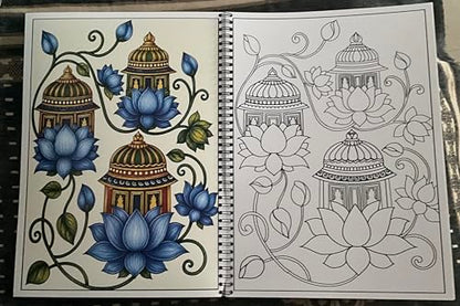 Basic Pichwai Art Course for Beginners | Step-by-Step Learning with Coloring Practice | A4 Size | Premium 200 GSM Paper