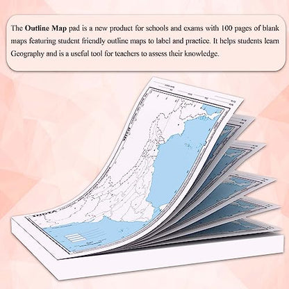 SMALL - 100 INDIA POLITICAL OUTLINE MAP FOR SCHOOL | 100 Tear-Out Sheets for Mapping and Charting Practice