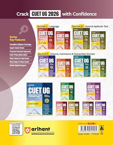 Arihant CUET UG Accountancy Chapterwise Notes & Question Bank 2026 | Based on Latest NTA Pattern | Chapterwise Quick Notes, NCERT Based MCQs, Case & ... + CUET 2025 Solved Paper | English Medium
