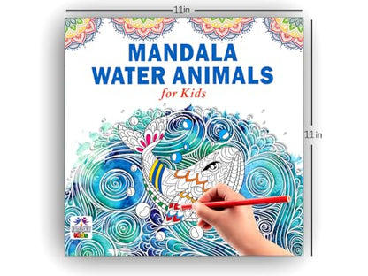 Mandala Sea Animals Art Coloring Book for Kids | 30 Ocean-Themed Mandala Designs to Enhance Art Coloring, Drawing & Focus | High Quality Premium Paper | Perfect Gift for Children & Teens