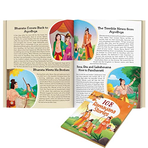 108 Ramayana Stories (Illustrated) - Story Book for Kids - English Short Stories - Epic of India - Bedtime Children Stories - 3 to 10 Years Old Children - Read Aloud to Infants, Toddlers