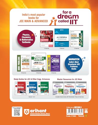 Arihant 8 Years JEE Main Physics PYQ Book 2027 | Chapterwise, Topicwise & Levelwise 3000+ MCQs| NTA Authenticated Answers, Chapter Weightage, Revision Questions & Topicwise Worksheets