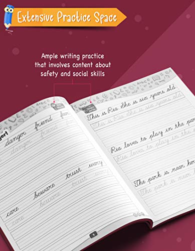 English Cursive Writing Books for 6 to 10 Year Kids | Handwriting Practice Pattern Writing Books | Story Theme Based Practice Activities For Children | Set of 4