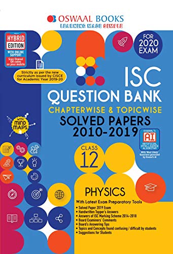 Oswaal Editorial Boards Oswaal ISC Question Bank Class 12 Physics Chapterwise & Topicwise (For Marc book cover