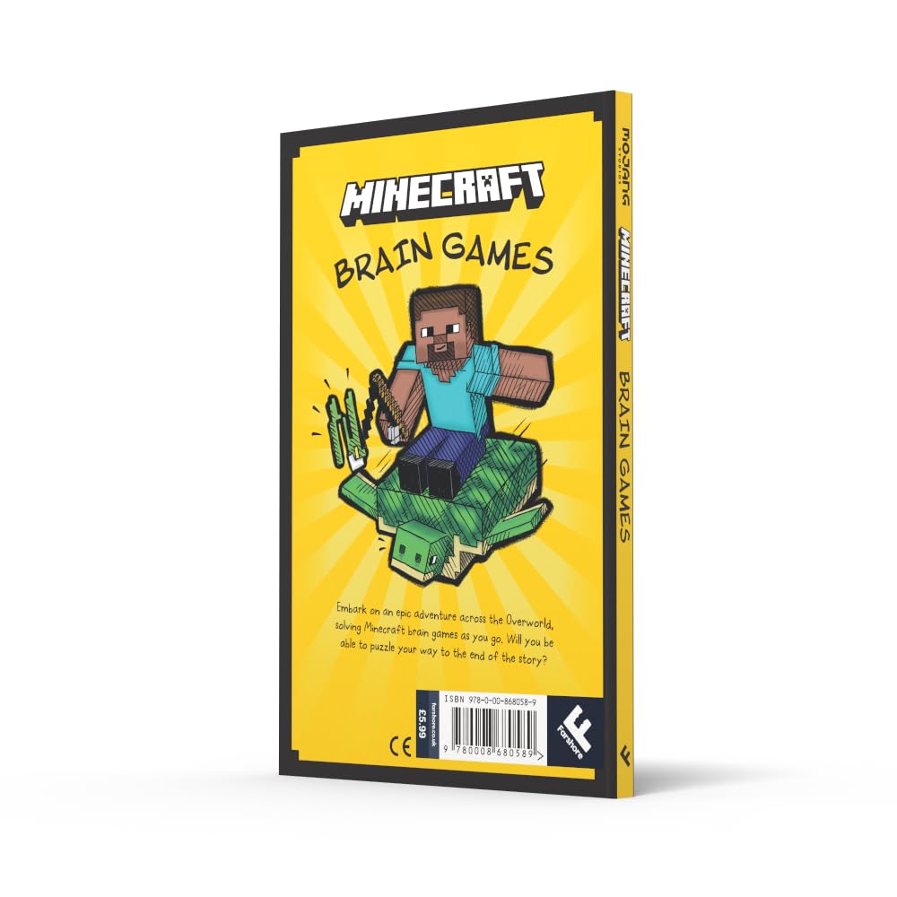 Minecraft Brain Games: An official illustrated Minecraft children’s puzzle book – perfect for kids into video games aged 7, 8, 9, 10 and 11 – new for 2025!