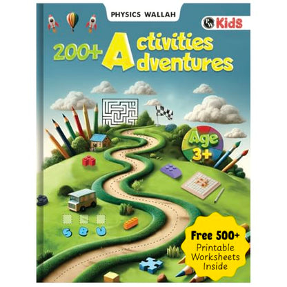 200+ Adventure Activity Book for Kids, Early Learning Educational Book with 500+ Free Worksheets & Parenting Tips, Brain Booster Books for Kids 3 - 4 Years