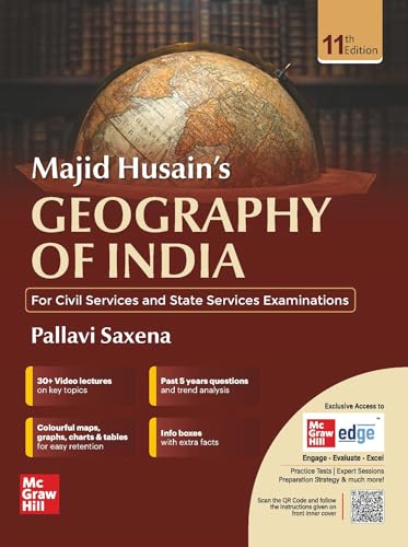 Geography of India, 11e for UPSC CSE 2026 by Pallavi Saxena | Solved PYQs | Colour Maps, Graphs & Charts | Learning tricks & Trend analysis | 30+ Video lectures, Monthly Current Affairs and Webinars