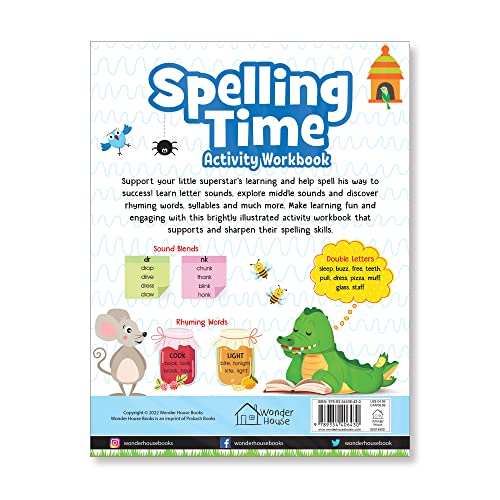 Spelling Time- Activitiy Workbook For Kids (Ages 6-8) I Vocublary Building I Writing Practice I Screen Free Time Of 2.5 Hours