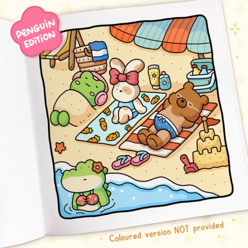 Cozy Friends: Coloring Books for Adults by Coco Wyo | Cute Animal Friends Coloring Pages, Cozy Simple Designs, Stress Relief & Relaxation: A relaxing cosy colouring book, from the bestselling author