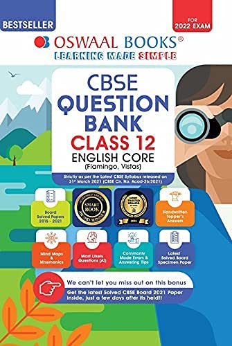 Oswaal CBSE Question Bank Class 12 English Core Book Chapter-wise & Topic-wise Includes Objective Ty book cover