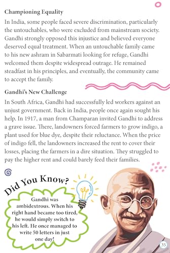 Mahatma Gandhi Biography for Kids Age 6–12 Years – Inspiring Illustrated Biography Book from Icons of Inspiration Series | Learn About Non-Violence, Truth & Courage
