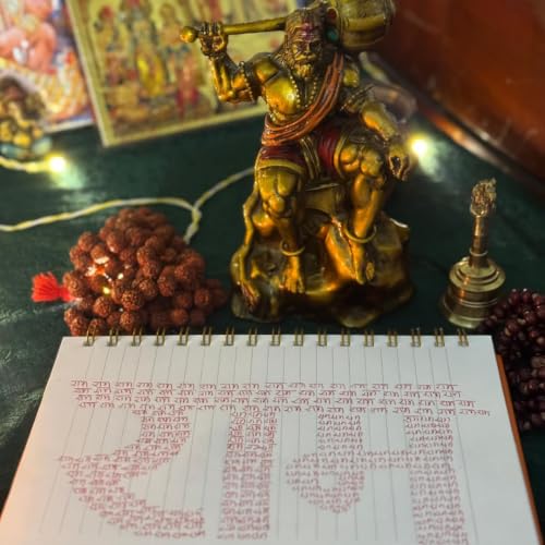 Vibha Designs Likhit Japa - Meditative Writing Practice Book | Mantra Writing Journal | 150 Pages | Premium Hardcover with Gold Detailing | Gift for ... Your Sadhna This Chaturmaas | 120 GSM Paper