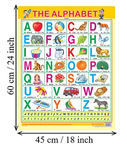 Early Learning Educational Charts Set For Kids|Set Of 11|Non-Tearable & Waterproof|Double Sided Laminated|Billingual Charts In English & Hindi|Perfect For Homeschooling And Nursery Students