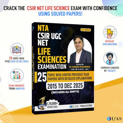 CSIR NET Life Science PYQ Book | Previous Year Solved Papers with Detailed Solutions (2015 to Dec 2025) | Best Seller PYQ for NTA CSIR UGC NET Life Science Exam | IFAS Publications.: English