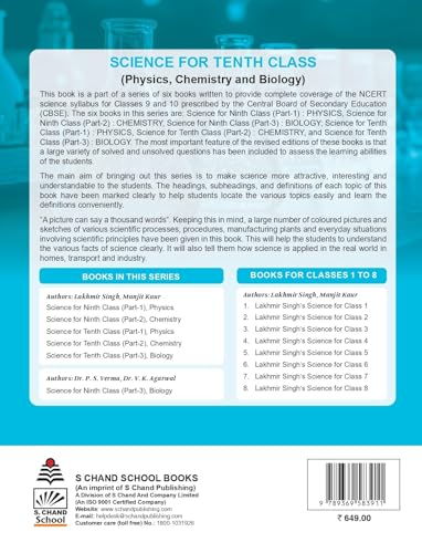 Lakhmir Singh Science Class 10 Chemistry Part 2 (2026-27 For CBSE Board Exams) | As Per Latest NCERT & CBSE Syllabus | Complete Chemistry Study for School Exams | NCERT Questions & Answers, CBQs, Solved Board Papers & Exercises – Science Grade 10