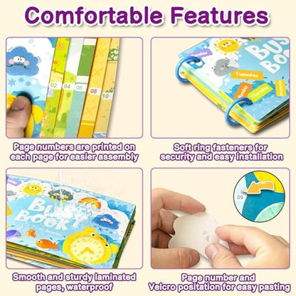SHNMN Busy Book | Preschool Busy for Toddlers Kids/Children Activities | Quiet Book Alphabets, Animal, Shapes Learning | Kids Age 3-5 Years: 1 (Alphabet,Animal,Learning,Elementary Book)