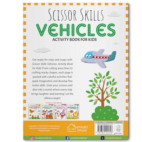 Scissor Skills: Vehicles (Activity Book for Kids)