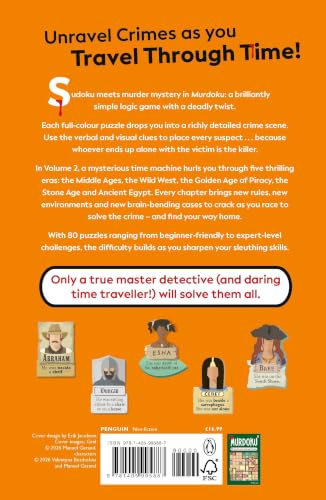 Murdoku Volume 2: Back in Time: 80 Murder Mystery Logic Puzzles | A Full-Colour Puzzle Book with Sudoku-Inspired Logic, Detective Challenges & Crime-Solving Fun
