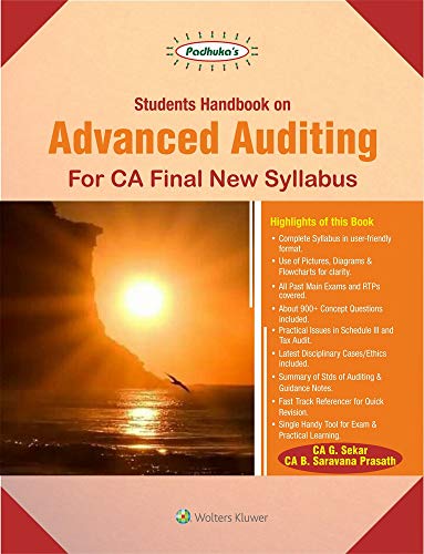 Padhukas Student Handbook on Advanced Auditing for CA Final New Syllabus (2019-2020) book cover