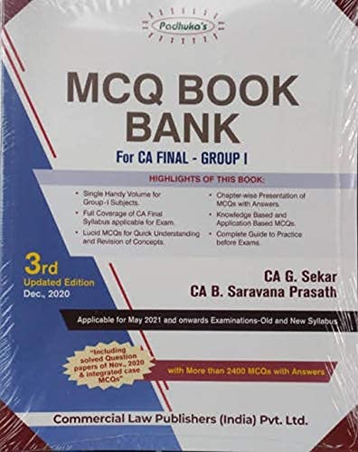 Padhukas MCQ Book Bank For CA Final - Group I book cover