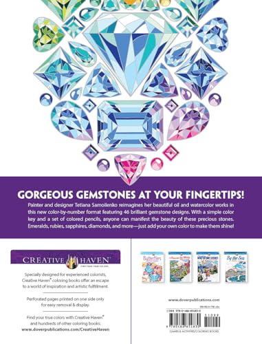 Creative Haven Gemstones Color by Number (Adult Coloring Books: Art & Design)