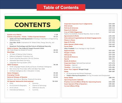 Disha Combo (2 Quarterly Books) Half-Yearly Current Affairs 2026 Vol. 1 & 2 Jan - June 2026 for Competitive Exams 10th 4 Color Edn | UPSC, State PSC Civil Services, SSC, NDA, CDS, Bank PO/ Clerk, RRB