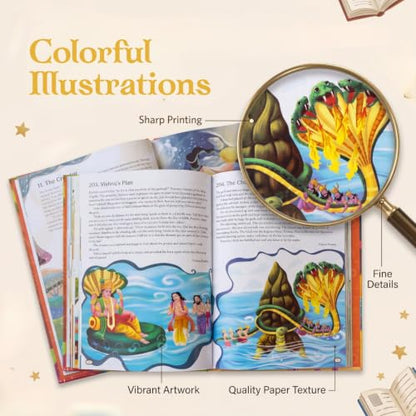 365 Stories from the Vedas: The Upanishads and the Puranas - Indian Mythology Storybook for Kids | Ancient Indian Wisdom | Spiritual Tales | Life Lessons | Colourful Illustrated for Children