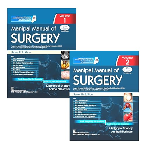 Manipal Manual Of Surgery 7Ed 2 Vol Set (Pb 2025) (Cbme Edition)