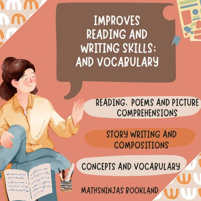 Class 2 English Grammar and Composition Book 2026 CBSE ICSE full syllabus with reading comprehensions Worksheets by Mathsninjas Bookland