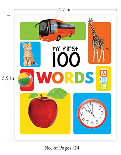 My First 100 Words For Kids | Age 0–5 Years | Vocabulary Building Board Book | Early Learning | Everyday Words | Animals | Food | Toys | Objects | Bright Pictures | Babies & Toddlers | Latest Edition