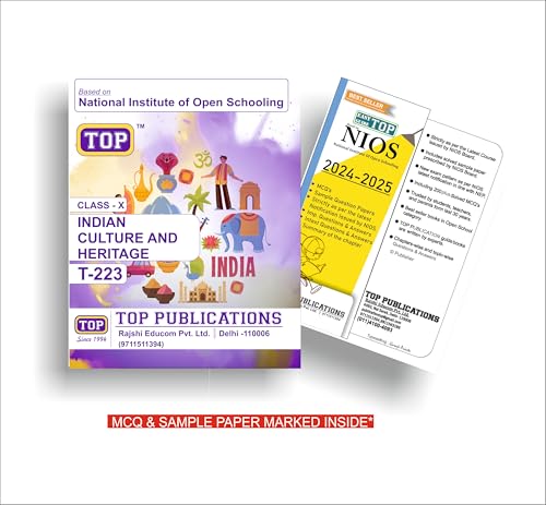TOP NIOS Indian Culture & Heritage Guide Class 10 (T-223)