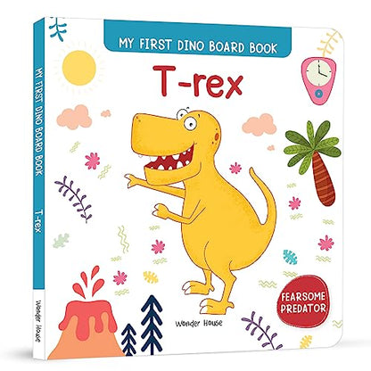 T. rex – My First Dino Board Book: Illustrated Dinosaur Picture Book for Kids | Learn Fun Facts About the Fierce Tyrannosaurus Rex with Bright Images & Simple Text | Sturdy Board Book for Toddlers & Preschoolers | Ages 2–5 Years