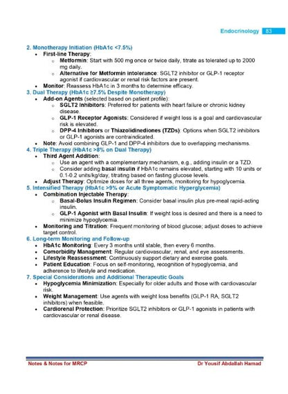 Notes & Notes for MRCP Part 1 & 2 4th Edition 2025 By Dr Yousif Abdullah Hamad 4 Volume Set (Printed Book)