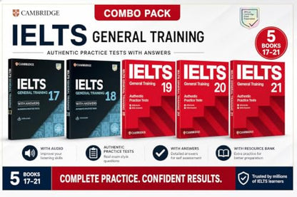 Cambridge IELTS General Training Combo Pack Books 17-21 with Answers (5 BOOK COMBO)