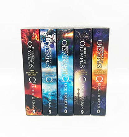 RICK RIORDAN: HEROES OF OLYMPUS COMPLETE COLLECTION – The Lost Hero, Son of Neptune, Mark of Athena, House of Hades & Blood of Olympus | Epic Mythology Adventure Series